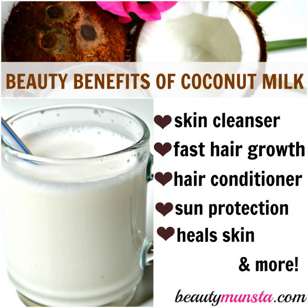 beauty benefits of coconut milk