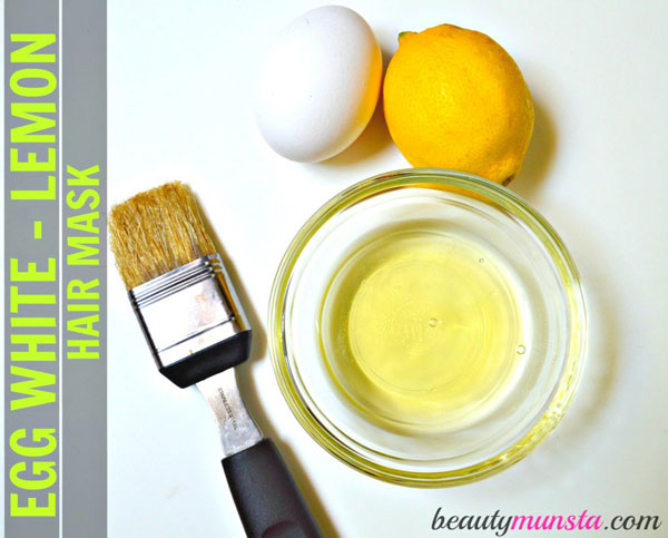 Egg white and lemon mask