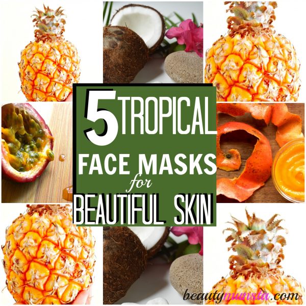 Discover 5 tropical face masks ready to prep your skin and put you in holiday mood!