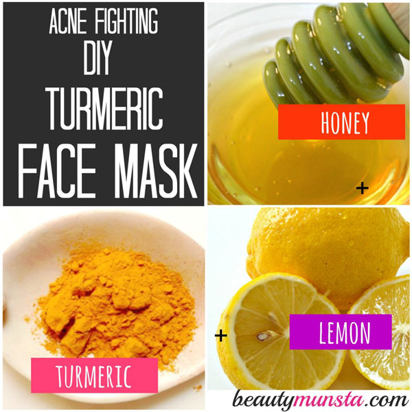 Turmeric honey and lemon mask