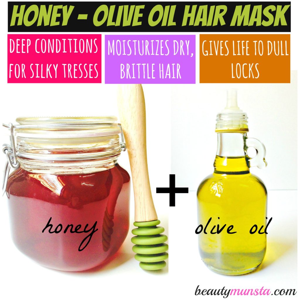 Honey and Olive Oil Hair Mask Deep Conditioning for Silky Tresses