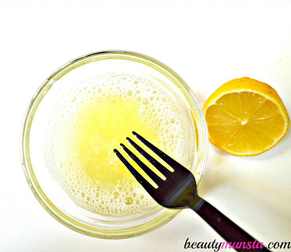 egg white lemon face mask 2