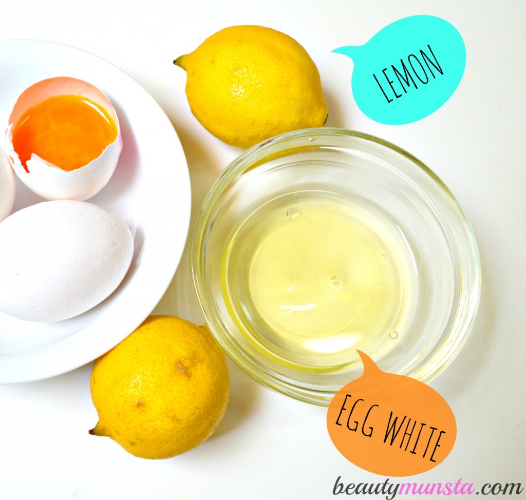 egg white lemon face mask 3