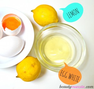 Egg White Lemon Face Mask for Acne & Oily Skin