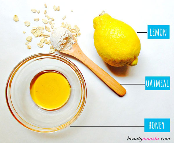 Turmeric honey and lemon face mask