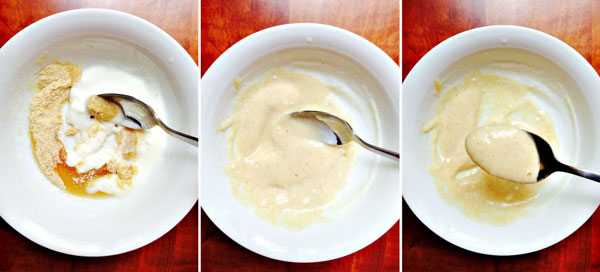 Get a spoon and give the ingredients a few stirs to form a smooth creamy paste.