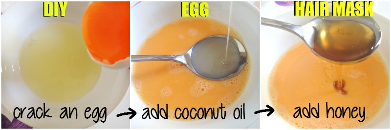 Easy as 1...2..3...GOAL: Condition your hair once a week with a nourishing egg hair mask!