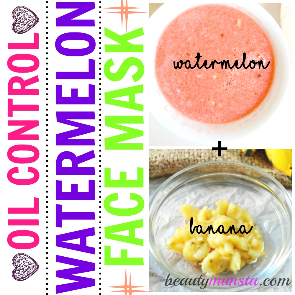 This watermelon face mask contains banana which is rich in penetrative moisture for excess oil-free skin. 