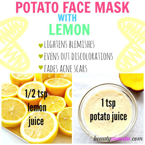 This potato face mask is effective for fighting acne, fading acne scars, lightening blemishes and evening out pigmentation