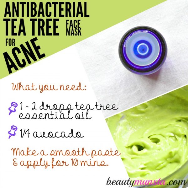 For dry, flaky acne-prone skin, use tea tree and avocado!