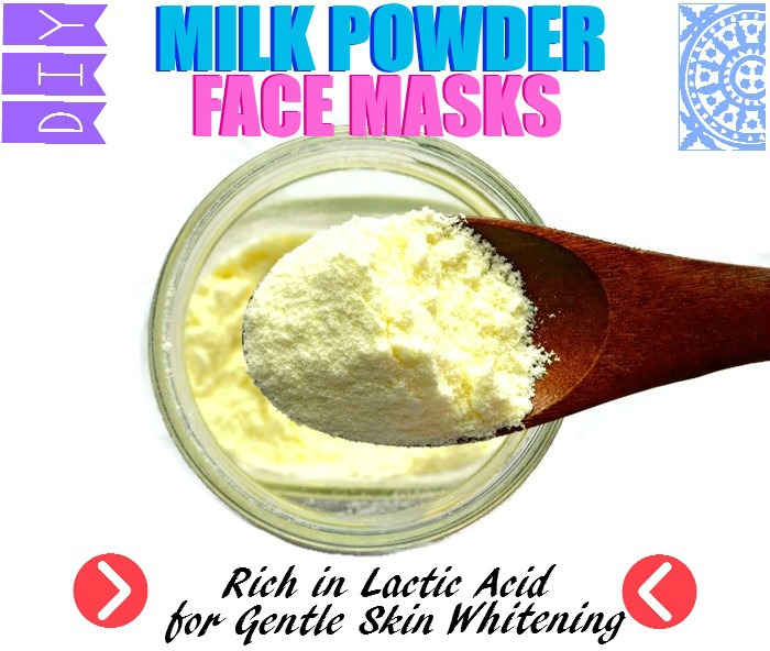 Milk powder is rich in lactic acid, nature's gentle bleaching agent!