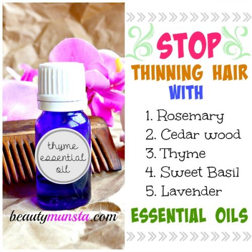 Stop hair from thinning by using these hair growth stimulating essential oils! 