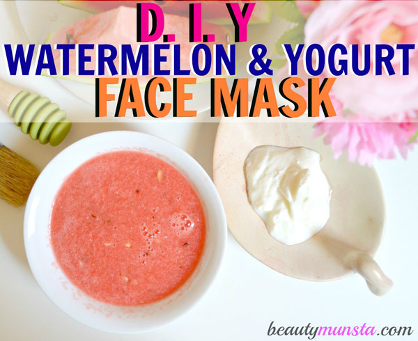 Find out how to make a yogurt watermelon face mask for acne in the post below!