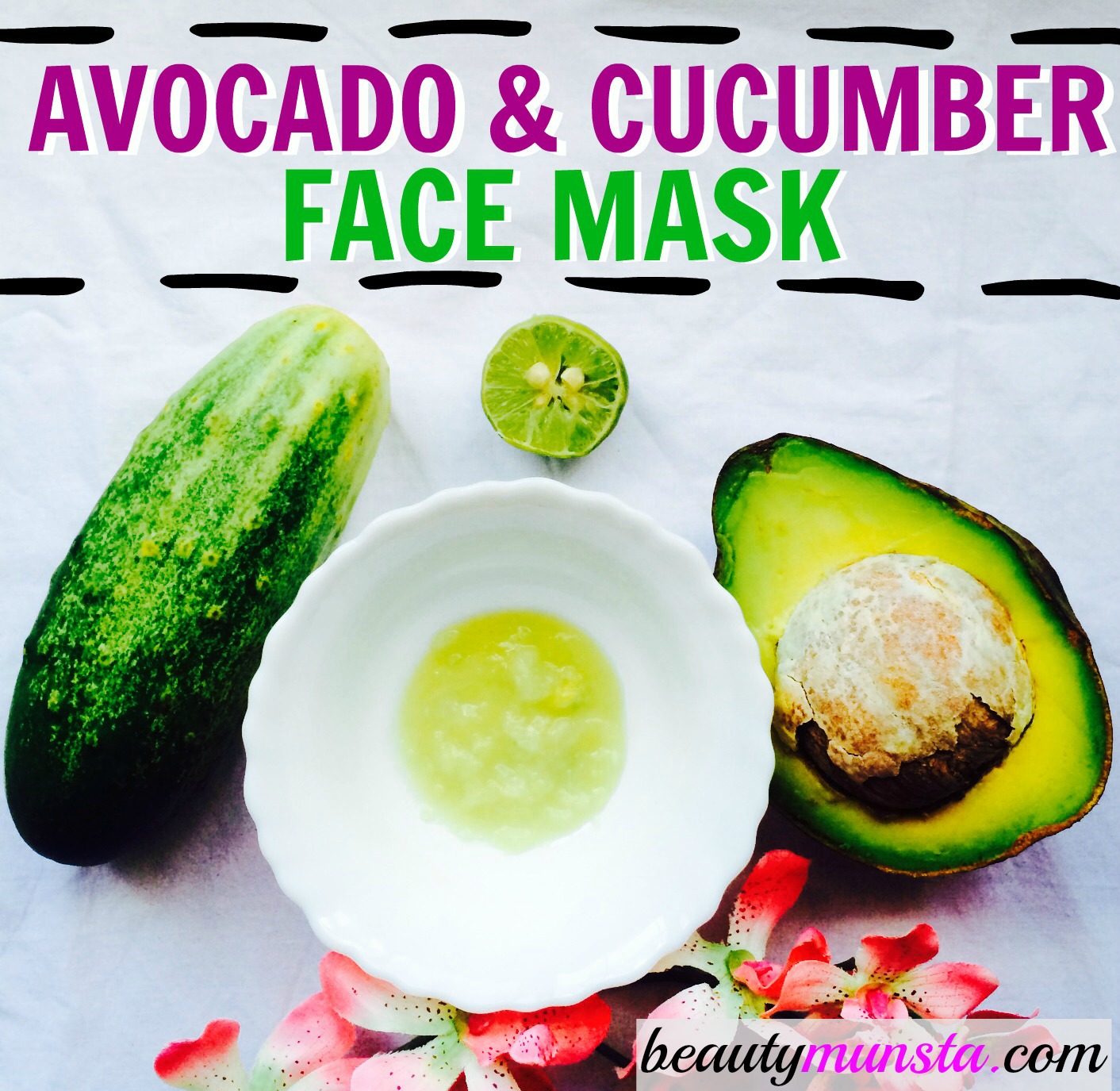 Combine avocado & cucumber to make a cooling, soothing & hydrating face mask 