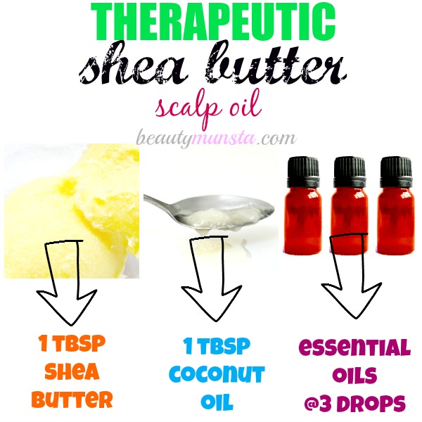 You can use shea butter to make an invigorating and therapeutic scalp massage oil which will also stimulate the hair follicles 