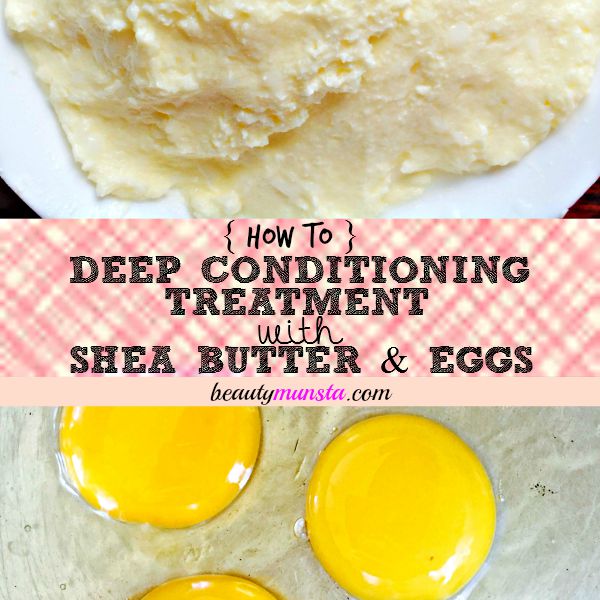 I love mixing shea butter + eggs as a deep conditioning treatment to promote hair growth & shine! 