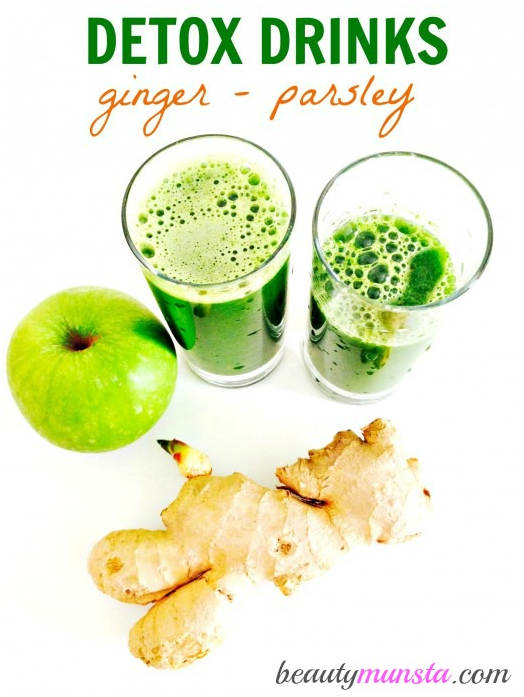 A lovely green and vibrant detox drink is ready!