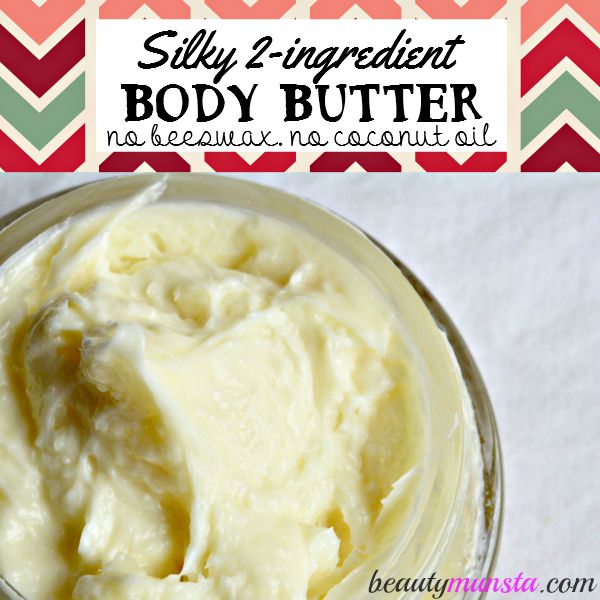 Doesn't this body butter look so luxurious?! It only contains two ingredients as you can see below!