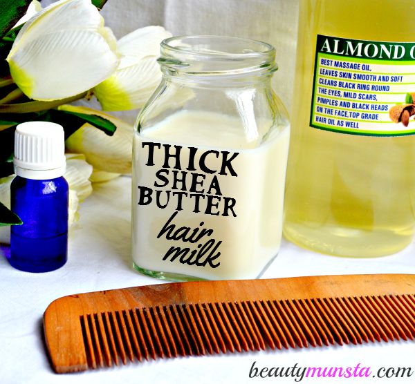 You gotta try this shea butter hair milk recipe for soft, silky and manageable tresses! Doesn't it look good enough to slurp up! 