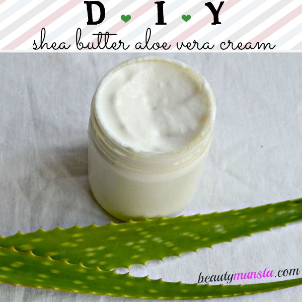 A simple whipped shea butter and aloe vera cream recipe for smooth, soft and supple skin! You can use it to moisturize hair as well!