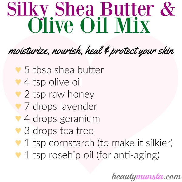 Silky skin shea butter olive oil mix! You gotta try it out! 