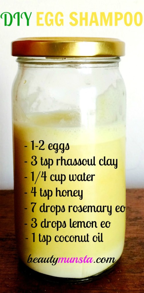 Ingredients in this DIY egg shampoo recipe