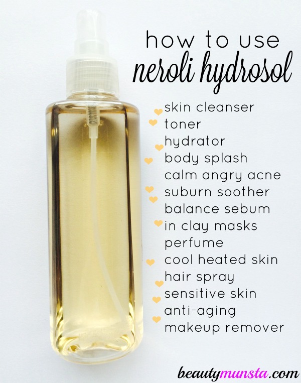 Here are my favorite ways on how to use neroli hydrosol for skin, hair & beauty!