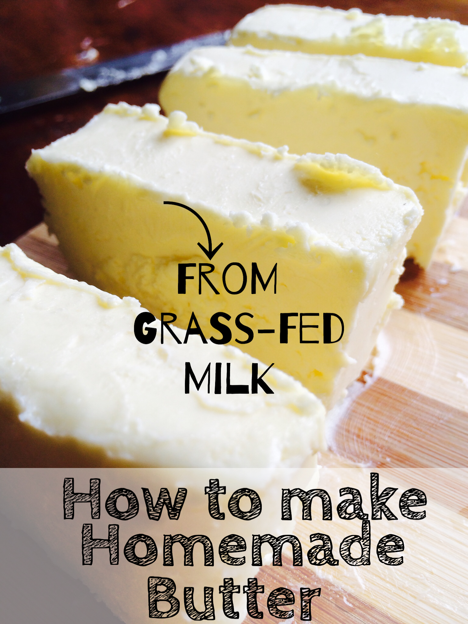 How to make homemade butter using grass-fed milk! It's so healthy and oh-so-delicious! 