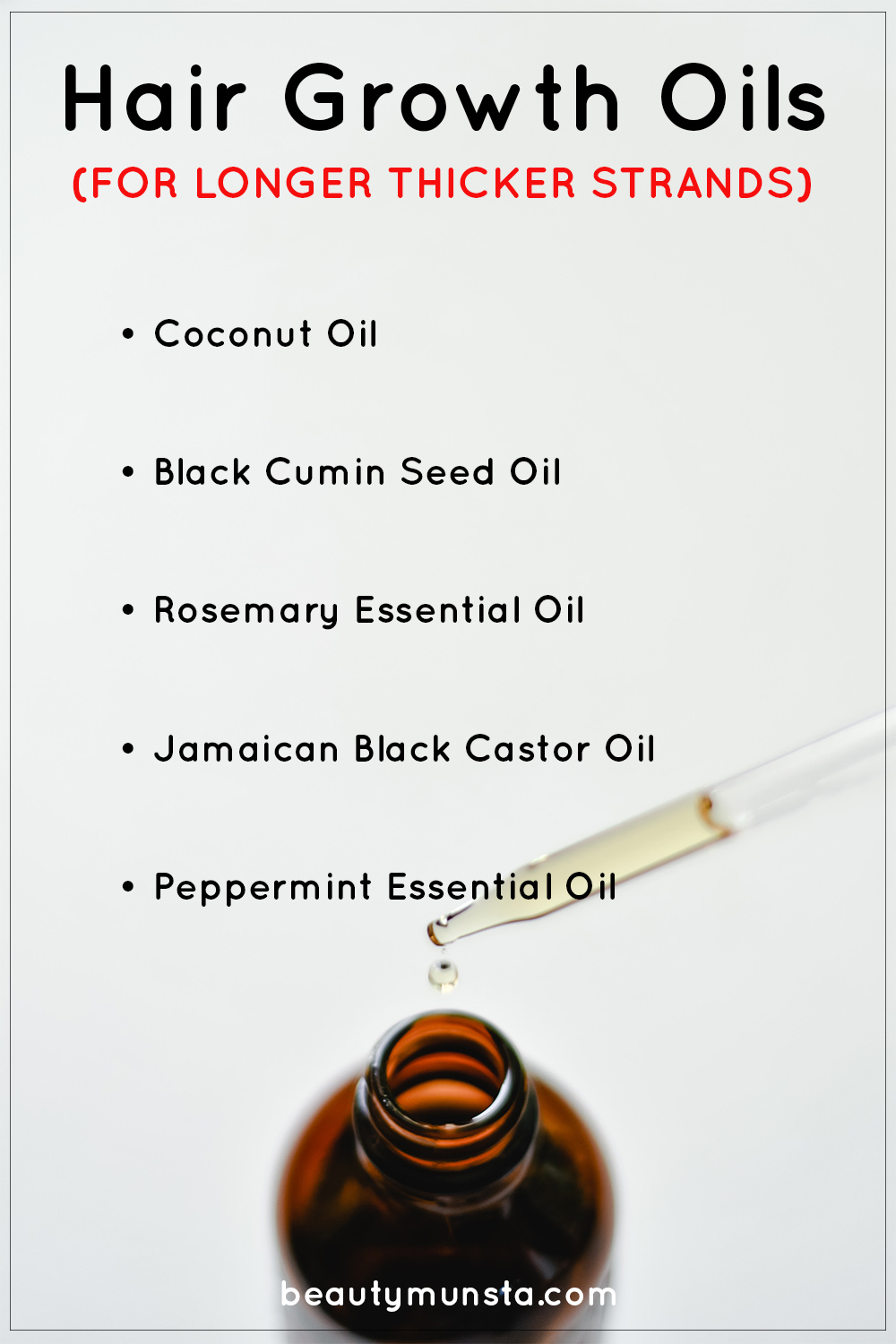 5 Natural Oils For Hair Growth Thickness Beautymunsta Free 
