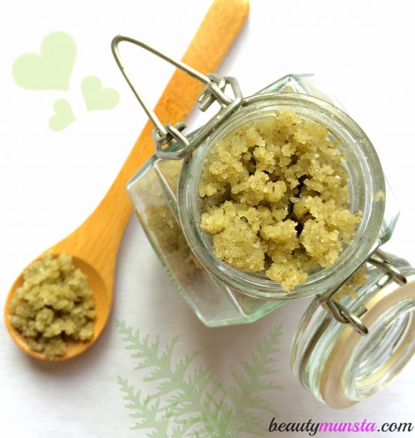 You gotta try this invigorating rosemary sugar scrub recipe! 