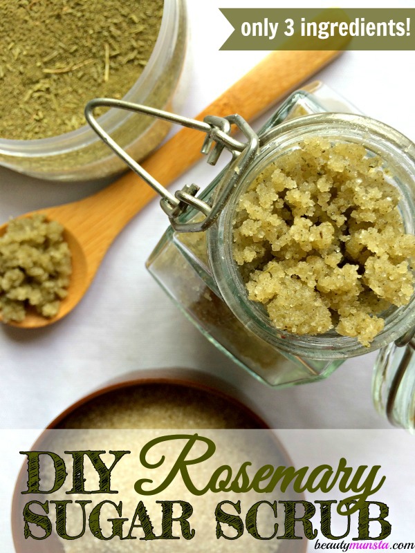 Here's my favorite DIY rosemary sugar scrub recipe! It smells so refreshing, soothes a tired body and refreshes the mind! 