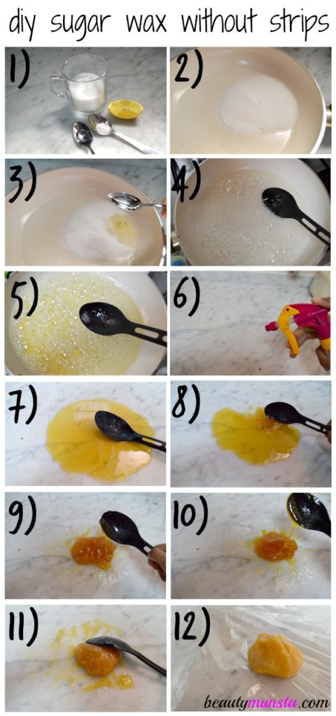 DIY sugar wax recipe without strips