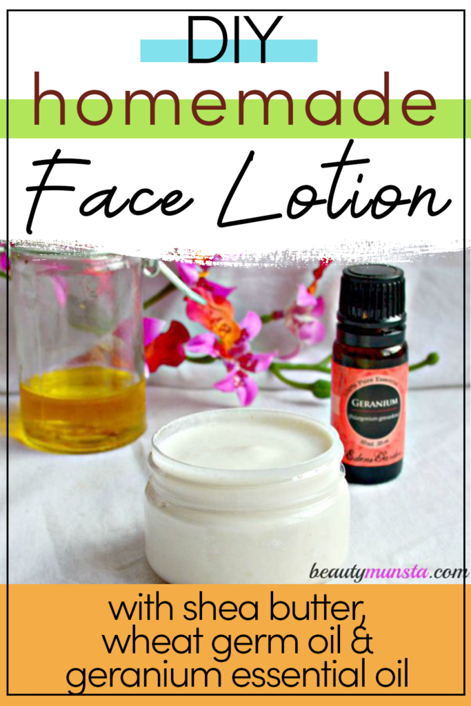 diy shea butter face lotion recipe for sensitive skin