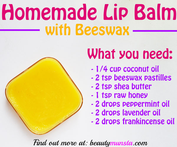 diy beeswax lip balm