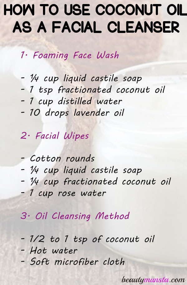 coconut oil as a face cleanse