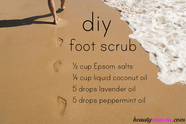 Homemade Foot Scrub for Dry Cracked 