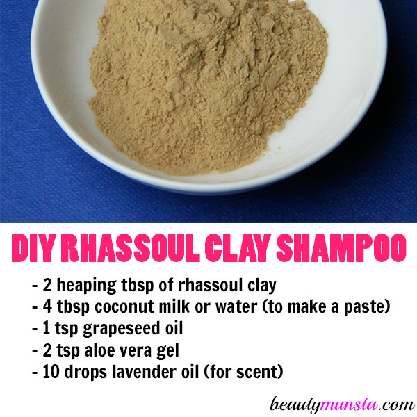 how to make rhassoul clay shampoo