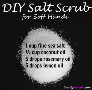 Homemade Hand Salt Scrub for Soft & Smooth Skin