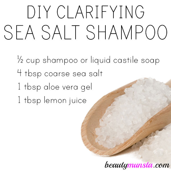 DIY Clarifying Sea Salt Shampoo beautymunsta