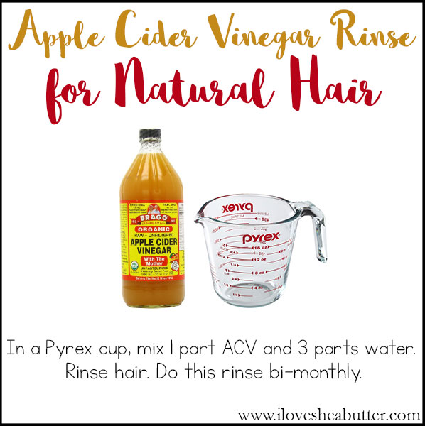 Here's how to do an apple cider vinegar rinse for natural hair. If you want to remove build-up, promote shiny hair and experience other amazing benefits, do this hair rinse!