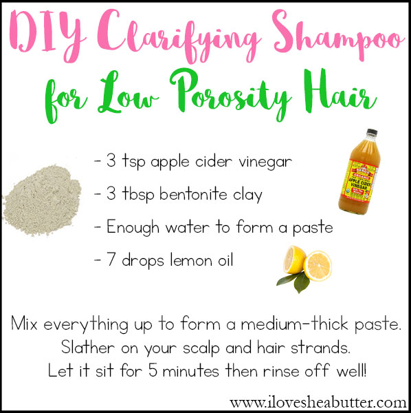 diy clarifying shampoo for natural hair. This is a great hair clarifier for low porosity hair! 