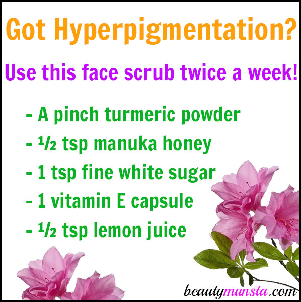 You can even your skin tone and get rid of hyperpigmentation using this DIY hyperpigmentation scrub!