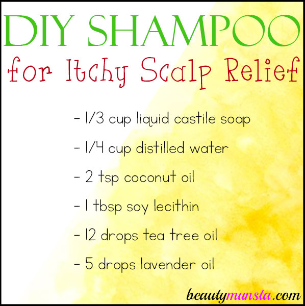 Stop that itch now! Make a DIY itchy scalp shampoo with just a few ingredients.