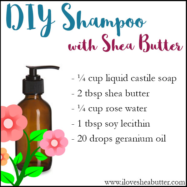 Make yourself a nice moisturizing DIY shea butter shampoo for beautiful hair! Shea butter is being added to more and more products out there. And that’s because it’s a superior moisturizer, doesn’t clog pores and has nourishing nutrients in it!