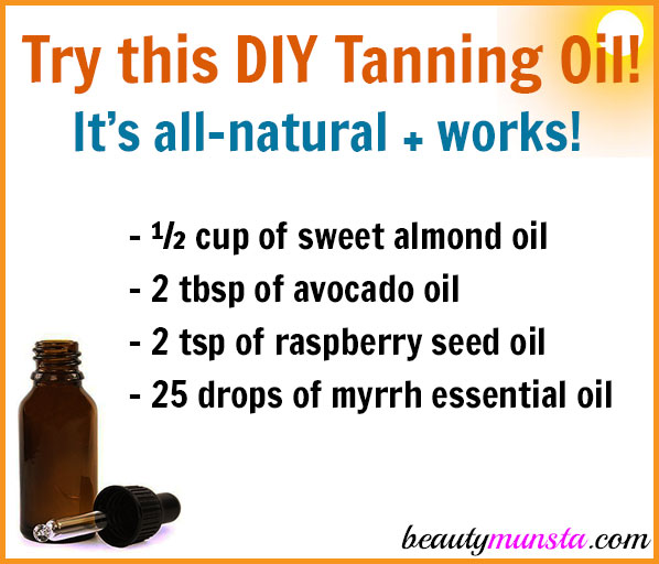 Try this DIY tanning oil! It's all natural plus it works!