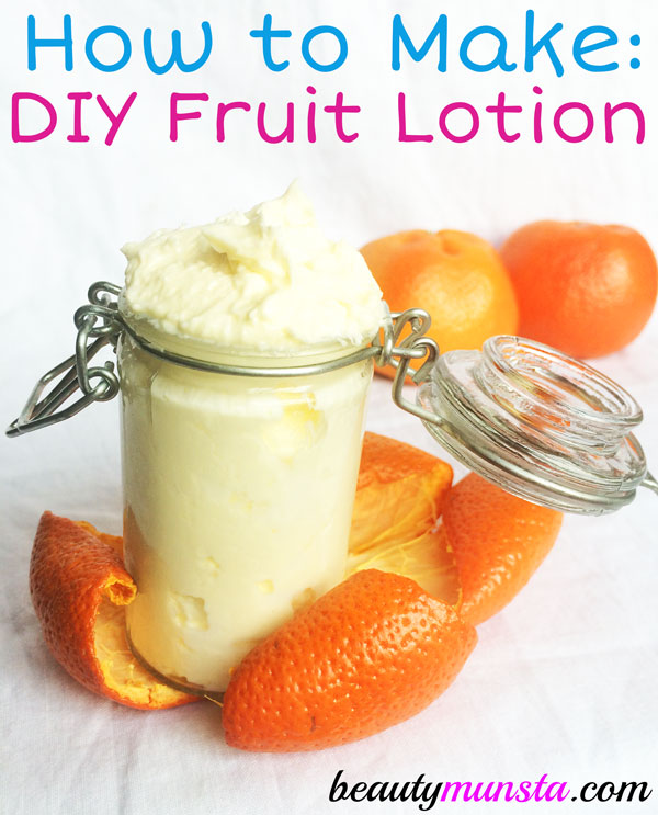 Want to know how to make fruit body lotion?! Here's an easy and fruity recipe! 