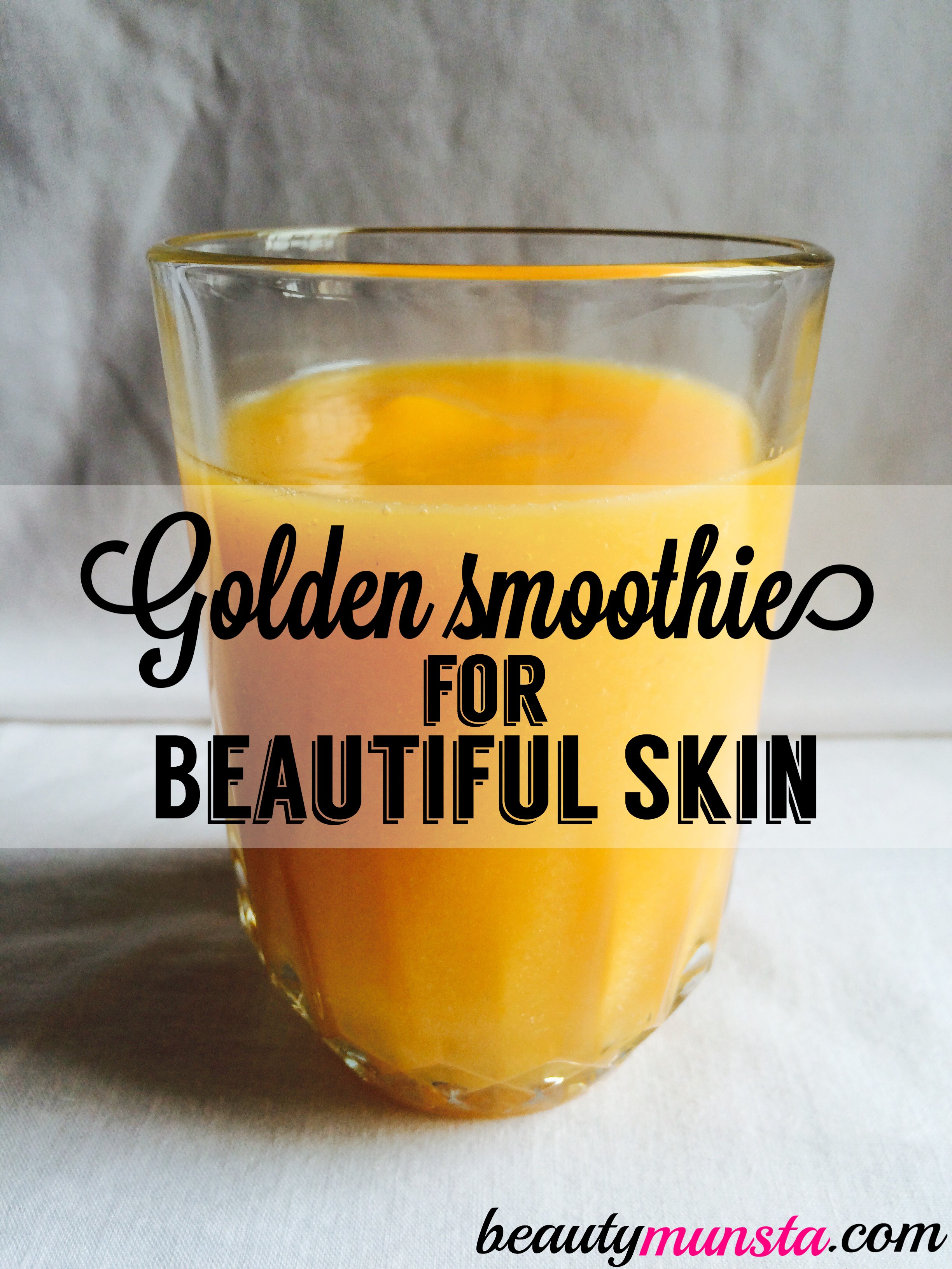 Make a golden papaya smoothie for glowing skin!