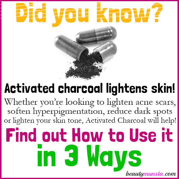 Did you know that you can use activated charcoal for skin lightening? Find out how to in this post! 