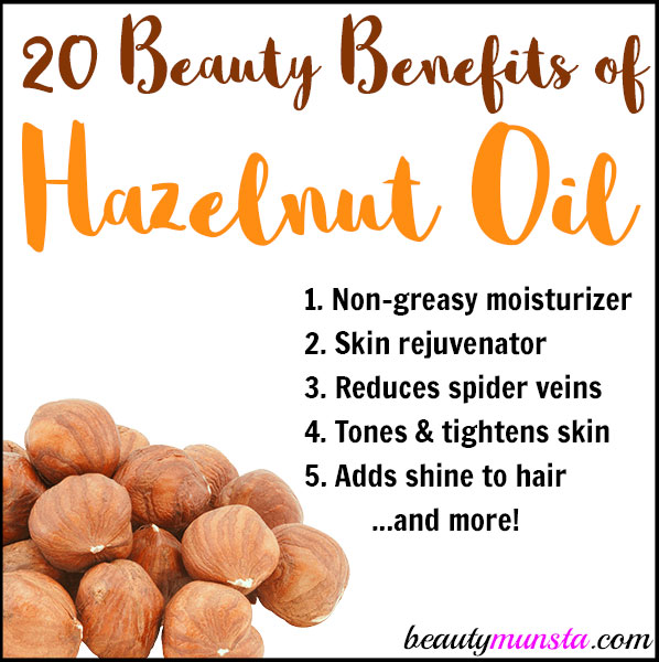 Discover 20 beauty benefits of hazelnut oil for skin and hair!