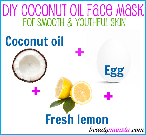 Prettify your skin by making this DIY coconut oil and egg face mask right at home!